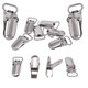 10mm Silver Snap Clip-On Holders with Ring - (Pack of 10)